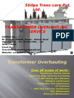 Shilpa Transcare Pvt Ltd - Transformer oil filtration, Transformer overhauling , Transformer testing 