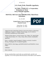 Michael D. Wells Paula Wells v. General Electric Company, A Corporation, & Third Party v. Montel Metals Incorporated, Third Party, 9 F.3d 1112, 3rd Cir. (1993)