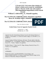 William E. Gregory, Jr. v. The Ultimate Corporation, Bruce H. Marquardt v. The Ultimate Corporation, 953 F.2d 638, 4th Cir. (1992)