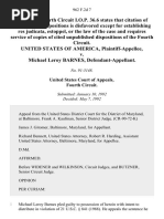 United States v. Michael Leroy Barnes, 962 F.2d 7, 4th Cir. (1992)