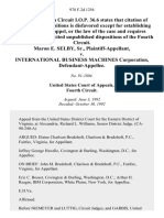 Maron E. Selby, Sr. v. International Business MacHines Corporation, 978 F.2d 1256, 4th Cir. (1992)