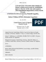 United States v. Robert Willian Jones, 998 F.2d 1011, 4th Cir. (1993)