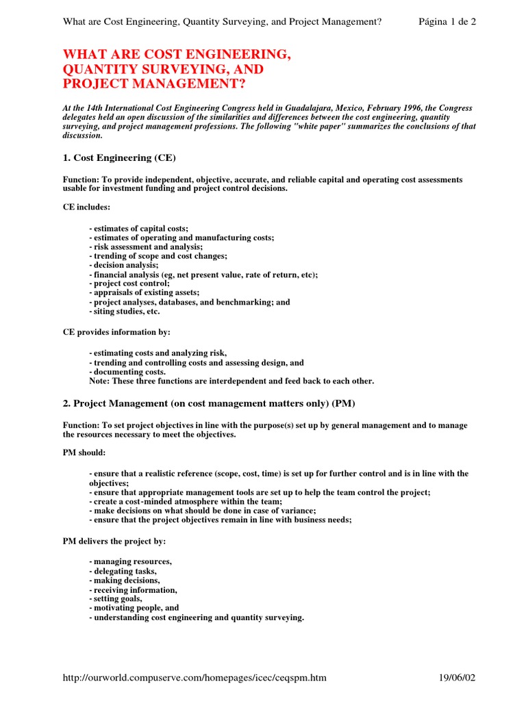 What Is Cost Engineering | PDF | Project Management | Engineering