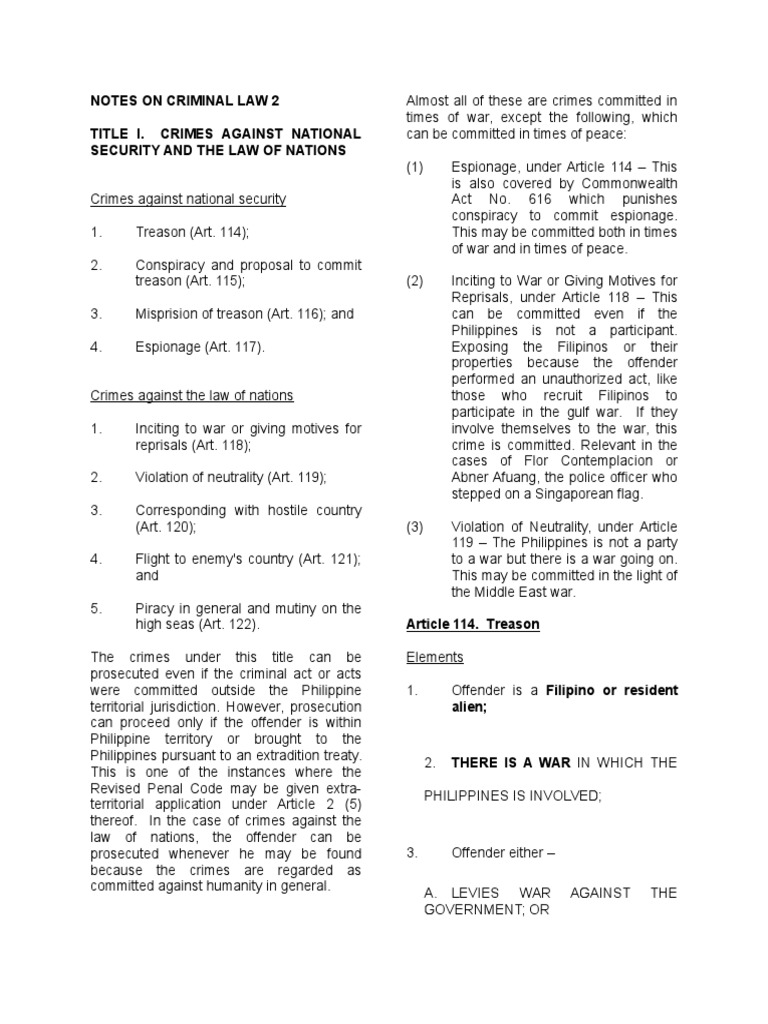 Notes On Criminal Law 2 | PDF | Search And Seizure | Bail