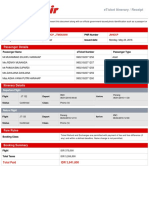 Eticket Itinerary / Receipt: Booking Details