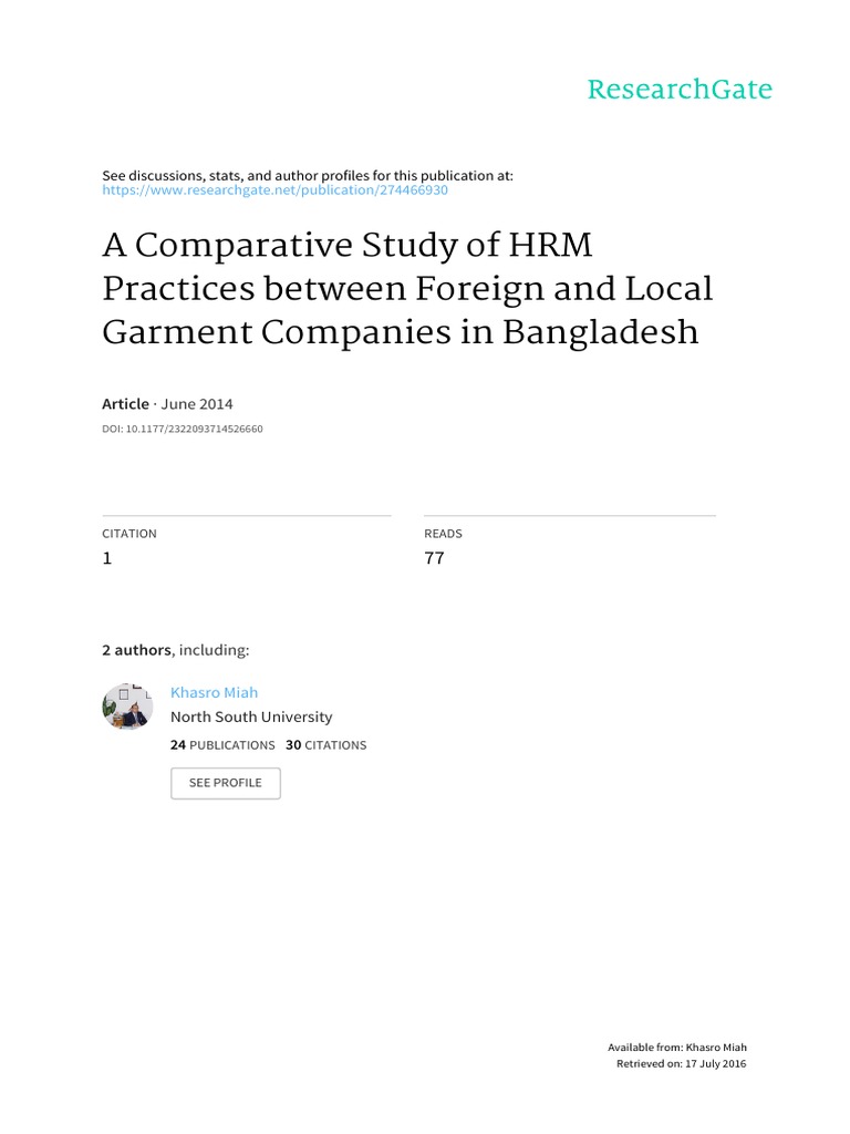 hrm practices in bangladesh assignment