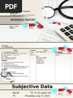 Morning Report: Department of Internal Medicine