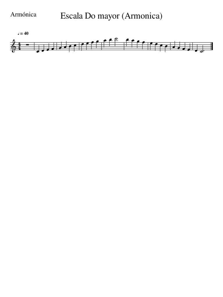 Escala Do Mayor Armonica Armónica Pdf