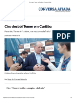 Ciro Destrói Temer Em Curitiba — Conversa Afiada