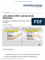 Lava Jato Na ONU - Lula Faz Novas Denúncias - Conversa Afiada