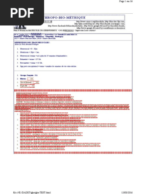 Renseignements Id Et Anthropometriques Pdf Vaccination Grossesse