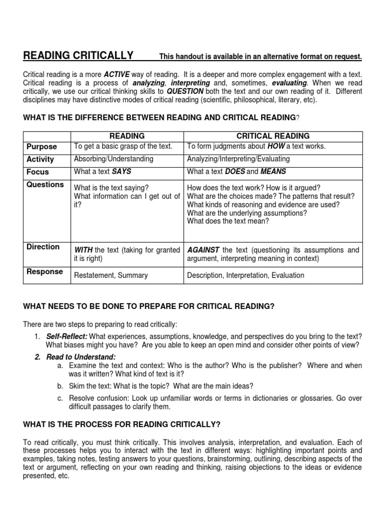 Critical thinking self-assessment picture