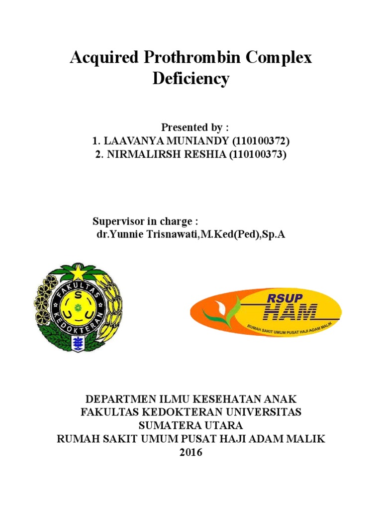 Acquired Prothrombin Complex Deficiency | PDF | Science & Mathematics