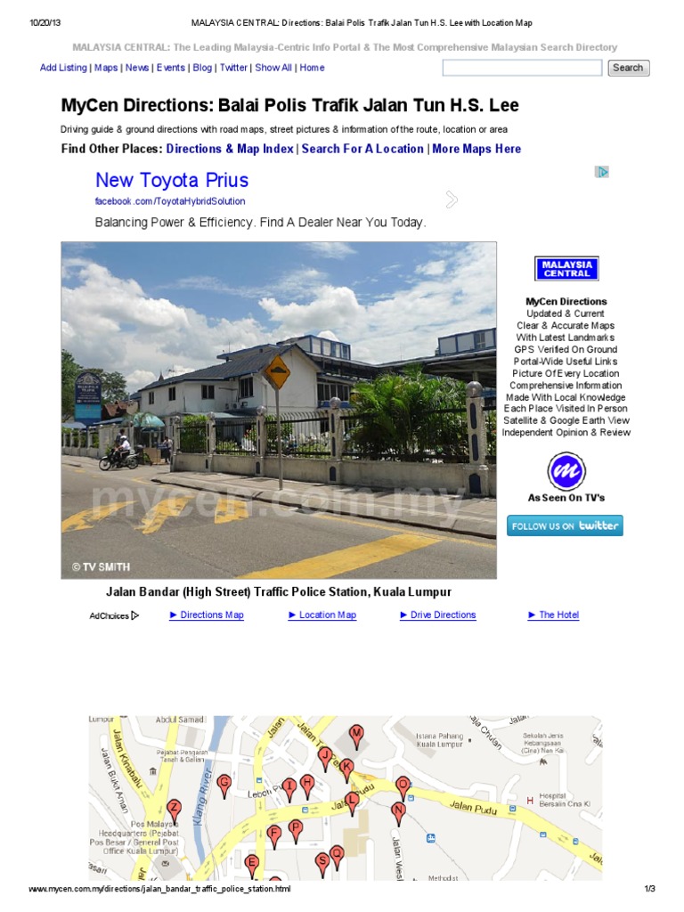 Traffic Accidents - Balai Polis Trafik Jalan Tun H.S  PDF  Transport