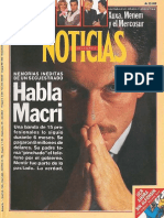 Entrevista a Mauricio Macri en revista NOTICIAS n° 733
