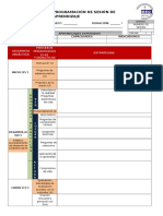 Esquema de Sesion de Aprendizaje