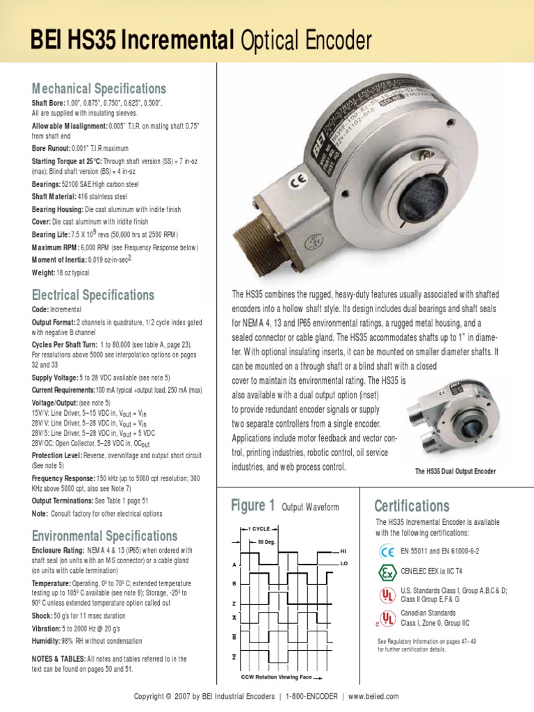 HS35 Incremental Encoder Gds | PDF | Electrical Engineering | Electricity