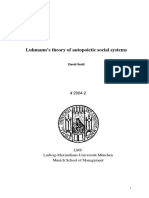 Luhmann S Autopoiesis