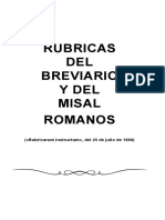 Rubricas Del Breviario y Del Misal Romanos (1960)