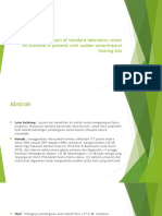 Prognostic Impact of Standard Laboratory Values On Outcome