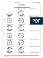 Elapsed Time Find The Start Time, End Time and Elapsed Time For Each Problem