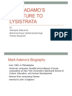 Mark Adamo's Overture To Lysistrata
