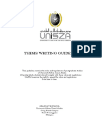 UNISZA Thesis Writing Guidelines