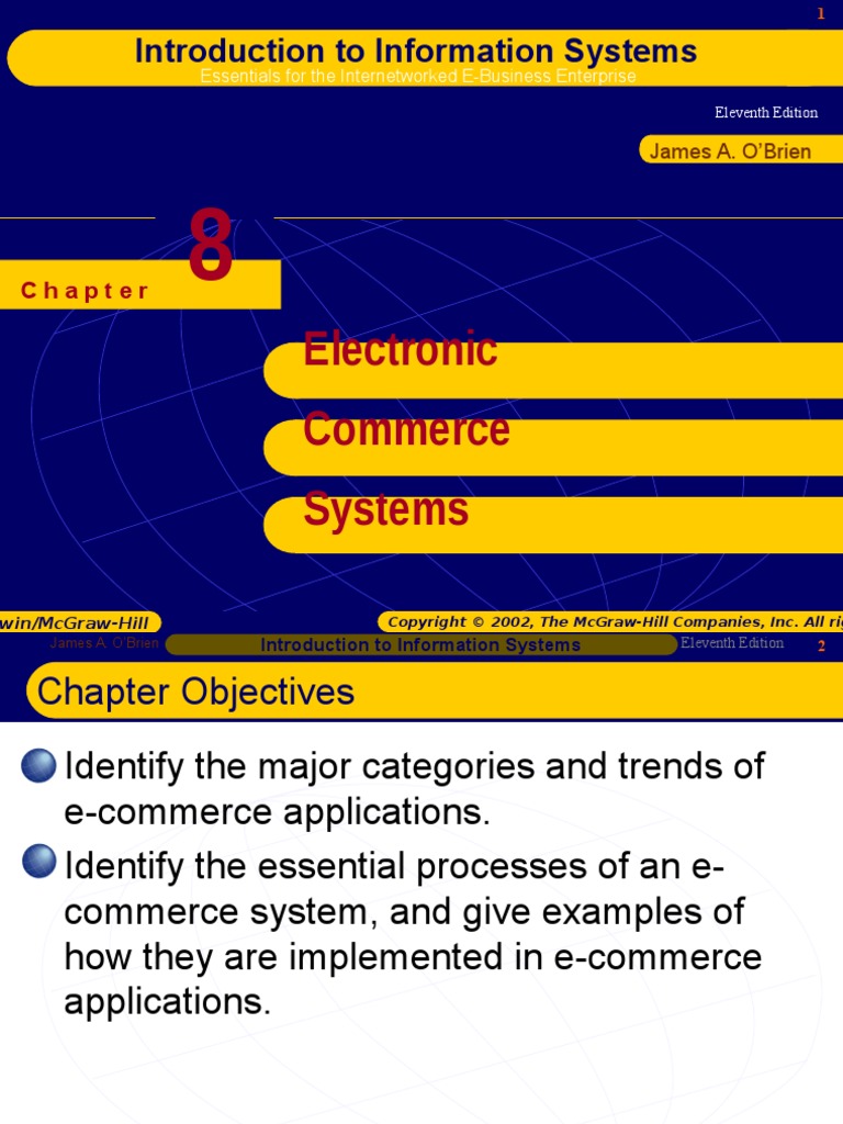 Chap008 - Electronic Commerce Systems | PDF | Banking Technology | E ...