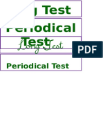 Long Test Periodical Test