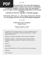 United States v. Patrick Ray McCall JR., A/K/A Peppy Patrick Ray McCall JR., A/K/A Peppy McCall A/K/A Sayyid, 8 F.3d 821, 4th Cir. (1993)