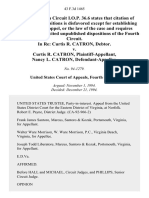 In Re: Curtis R. Catron, Debtor. v. Curtis R. Catron, Nancy L. Catron, 43 F.3d 1465, 4th Cir. (1994)