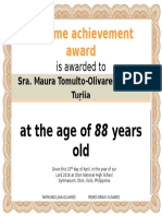 Olivares Grand Reunion Certificate With Picture Maurit