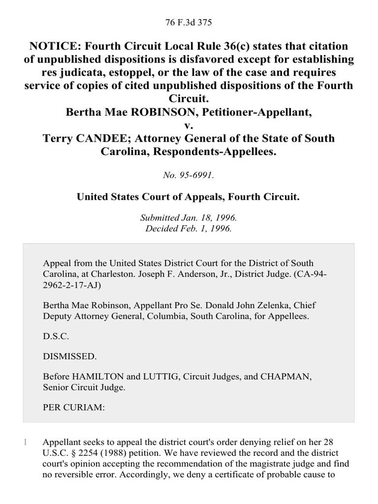 bertha-mae-robinson-v-terry-candee-attorney-general-of-the-state-of