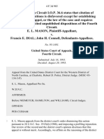 E. L. Mason v. Francis E. Dial John H. Connell, 4 F.3d 985, 4th Cir. (1993)