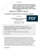 Ralph Kelly v. 1776 Motel Associates, L.P., 62 F.3d 1414, 4th Cir. (1995)