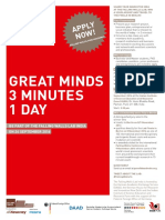 Great Minds 3 Minutes 1 Day: Apply Now!