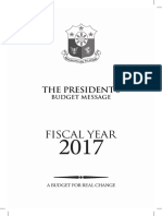 President's Budget Message 2017