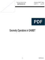 L-2 Creating Geometry in Gambit