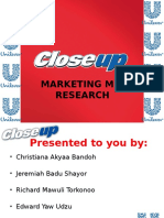 Unilever-Closeup Research Methodology