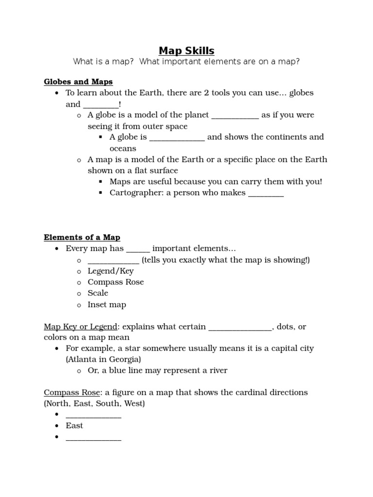 Understanding Map Elements and Skills | PDF | Travel | Teaching Methods ...