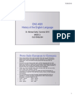 ENG 4820 History of The English Language: Dr. Michael Getty - Summer 2010