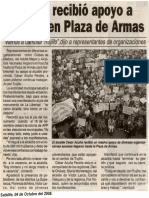 Satélite 04-10-08 Acuña Recibió Apoyo A Gestión en Plaza de Armas