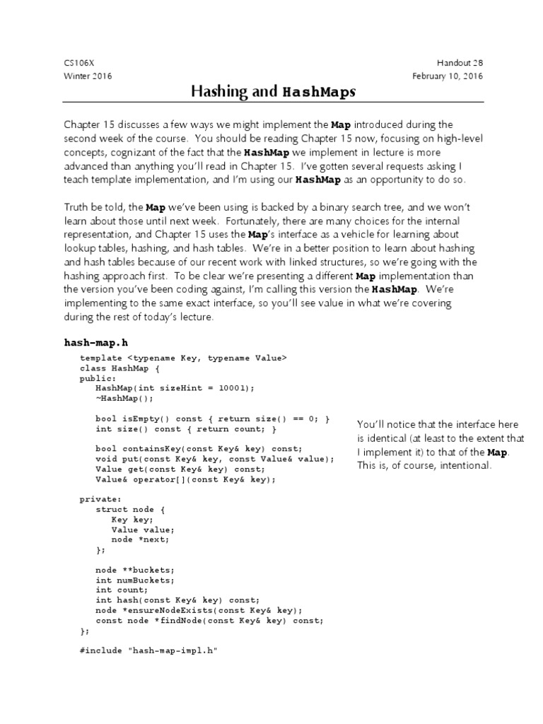 28 Hashing and HashMaps | PDF | Class (Computer Programming ...