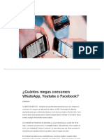 ¿Cuántos Megas Consumen WhatsApp, Youtube o Facebook - Expreso PDF