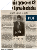 Satélite 11-10-08 César Acuña aparece en CPI entre los 8 presidenciables