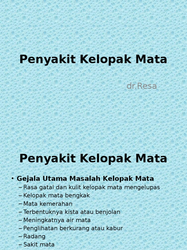 Penyakit Kelopak Mata