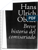 Breve Historia Del Comisariado Hans Ulrich Obrist