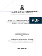 Modelo de governança de TI baseado no Balanced Scorecard e QFD