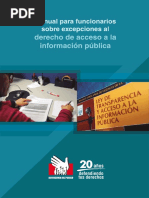 Manual Excepciones Al Acceso Info Publica 2016 PDF