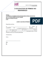 Formato Solicitud Permiso No Remunerado